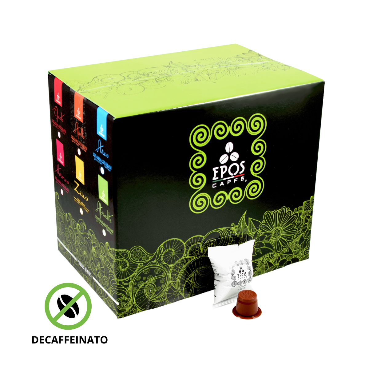 Socr@te Capsul Epos Caffè in capsule compatibili Nespresso - Linea Afrodite Decaffein