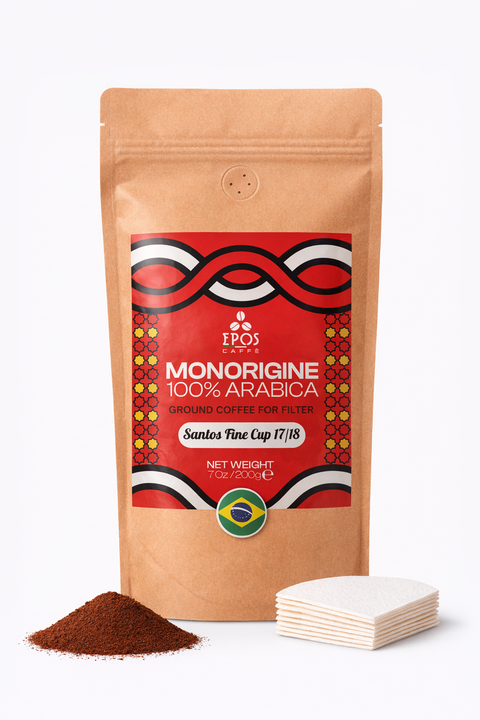 Caffè Macinato Per Filtro Monorigine Arabica Santos Fine Cup 17/18